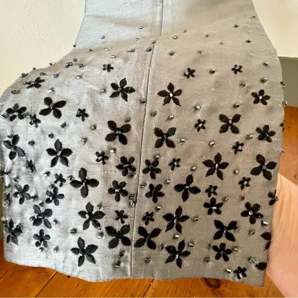 Stunning Ann Taylor Metallic Gray Women's Sweater/Silk Pants Set Size: XS 2P - Picture 11 of 17